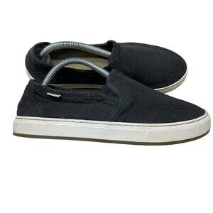 Sanuk Women's Avery Hemp Washed Black Slip On Vegan Shoes 1116485 US 10